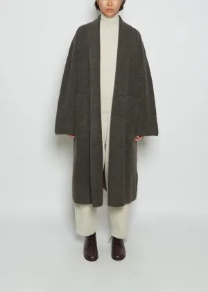 Baby Alpaca Double Face Long Coat — Loden