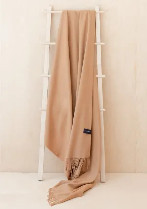 Cashmere Blanket in Camel