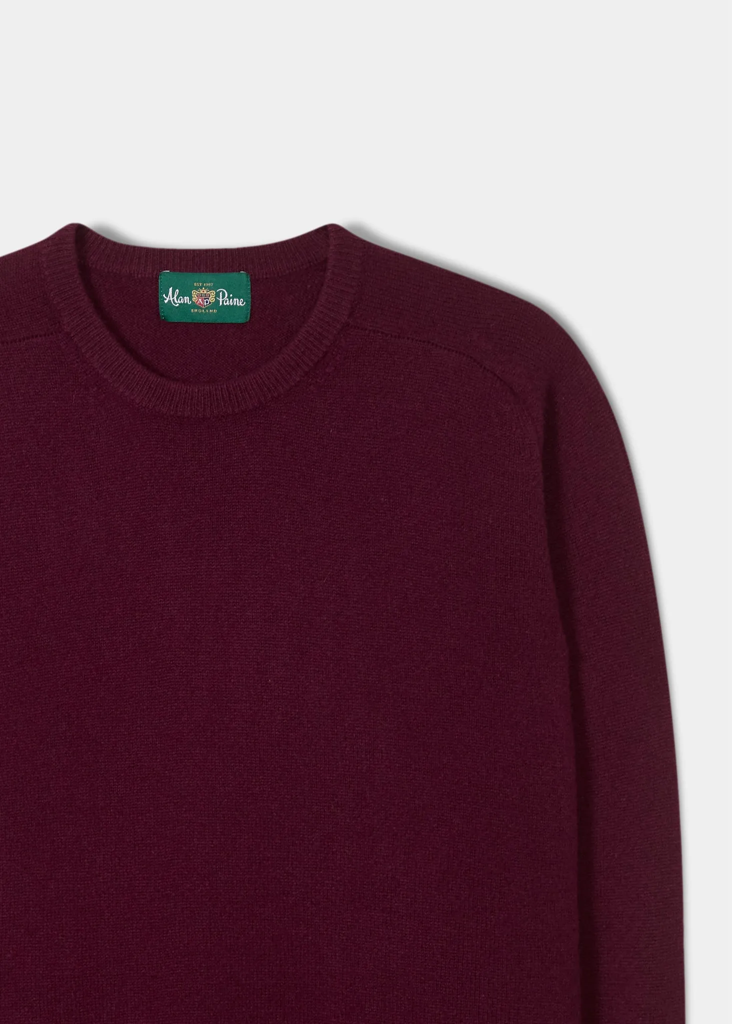 Dorset Men's Lambswool Jumper in Bordeaux - Classic Fit