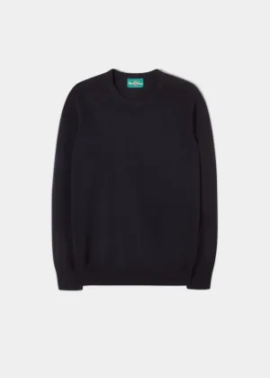 Dorset Men's Lambswool Jumper in Navy - Classic Fit