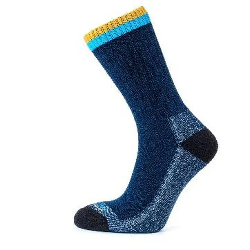 Horizon Premium Micro Crew Socks Men's -  Navy/Amber