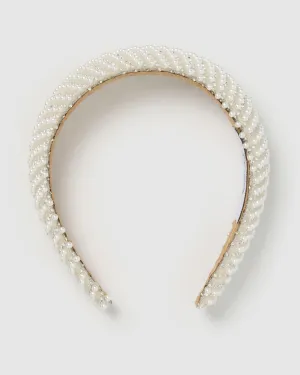 Izoa Aubrey Headband White