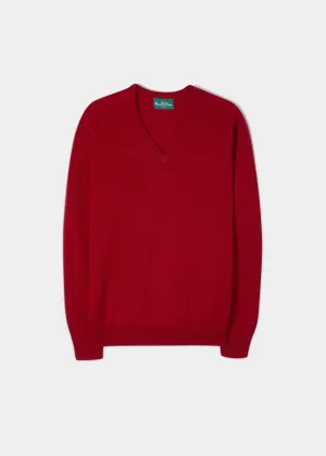 Kilsyth Lambswool Jumper in Dubonnet - Regular Fit