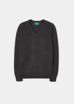 Kilsyth Men's Lambswool Jumper in Charcoal - Regular Fit