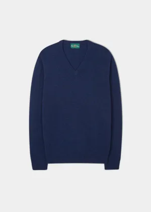 Kilsyth Men's Lambswool Jumper in Indigo - Regular Fit