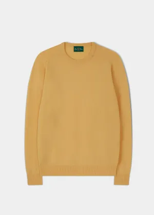 Lenzie Men's Lambswool Jumper In Canary - Regular Fit