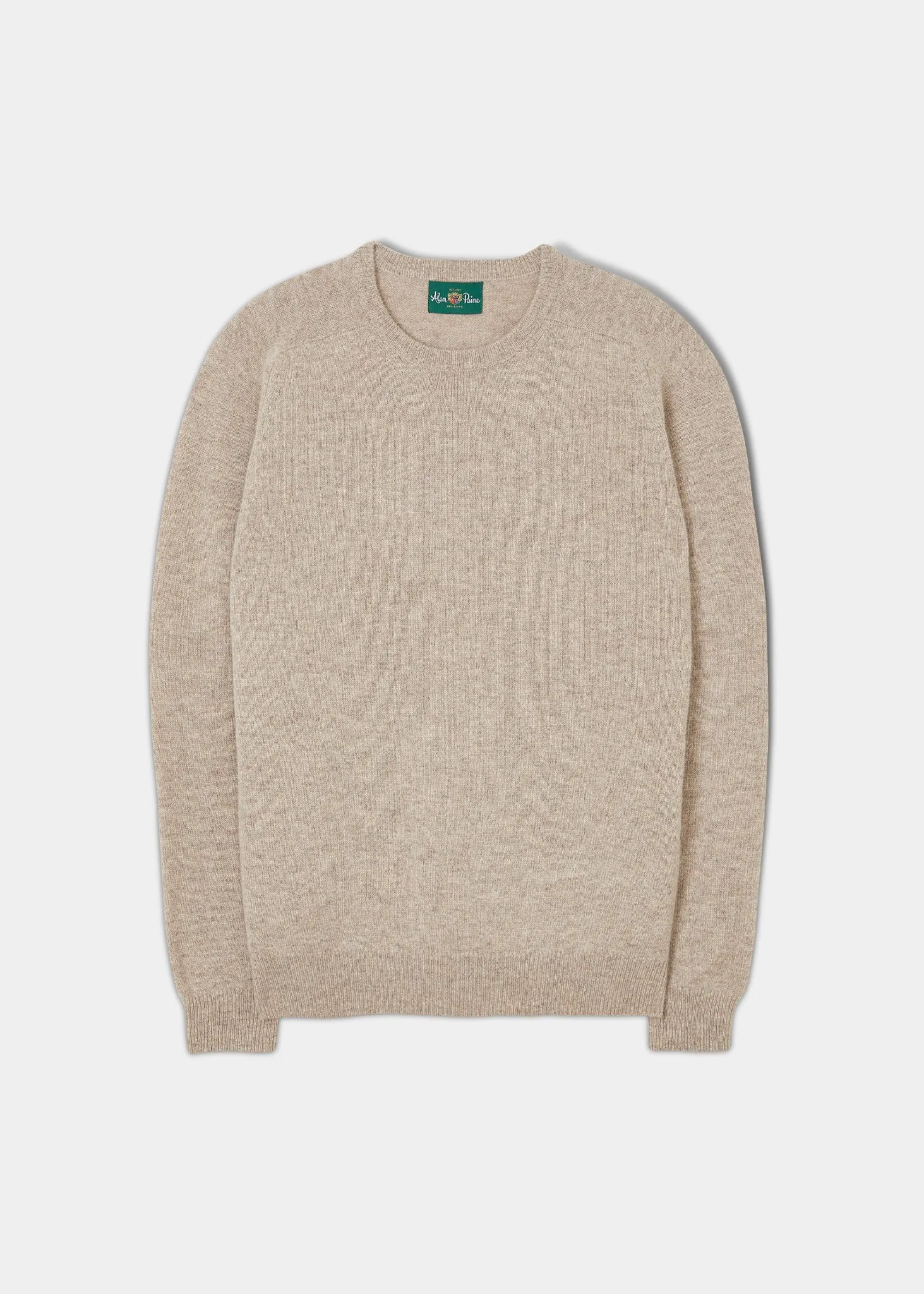 Lenzie Men's Lambswool Jumper In Cobble - Regular Fit