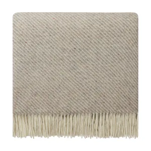 Palini Wool Blanket [Light grey melange & Natural white]