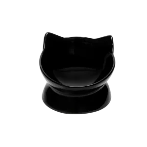 Park Life Designs Oscar Tilt Food Dish for Cats 5" Black