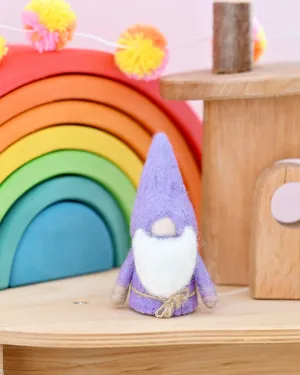 Pastel Purple Felt Gnome Peg Doll