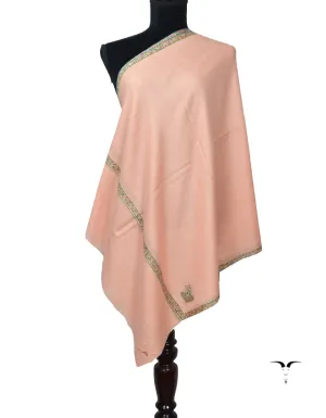 Pink Pashmina Stole With Sozni Work 5864