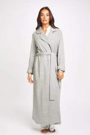 Pure Wool Robe Grey Marle