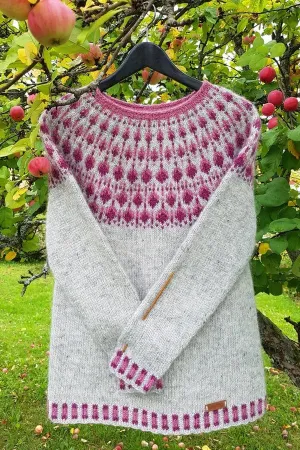 Raspberry Lettlopi Wool Sweater - Knitting kit