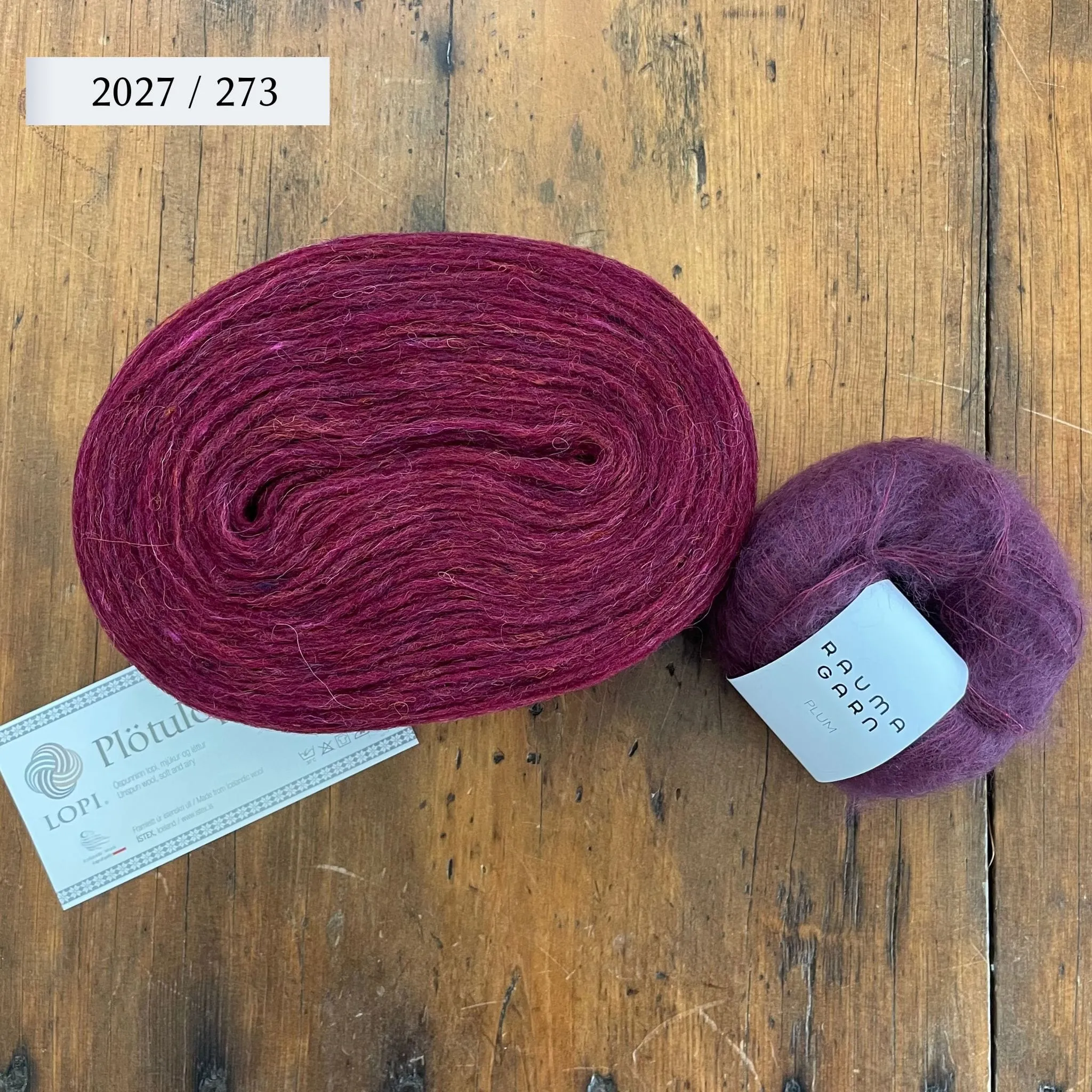 Seasons Sweater by Ozetta in Plötulopi and Rauma Plum