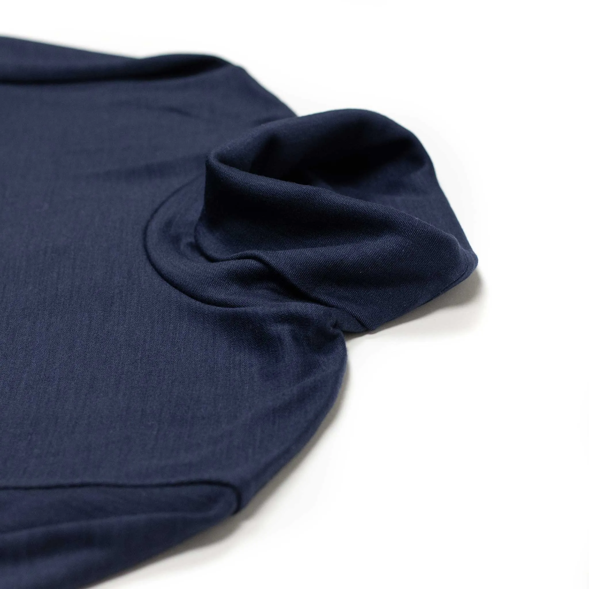 Turtleneck in deep indigo wool jersey