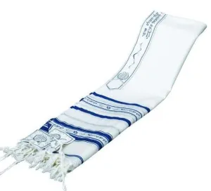 Wool Peace Ribbon Tallit Prayer Shawl - Xtra Large Special for Chupa Wedding